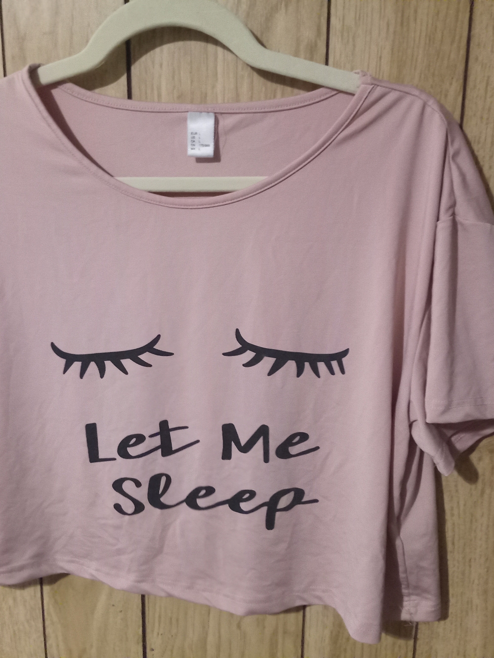 Pink "Let Me Sleep" Graphic Tee